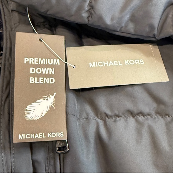 🆕 Men's Michael Kors Premium Down Puffer Jacket - Size XXXL Gun Metal Color - Picture 10 of 16